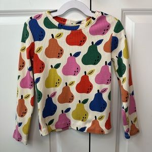 Hanna Andersson Ribbed Pear Long Sleeve Shirt (Size 120/6-7)